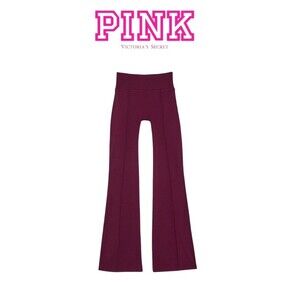 NEW Victoria’s Secret PINK Winter Performance Flare Leggings, Large Wild Rose
